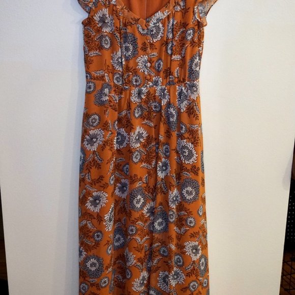 Madewell Sheer-Sleeve Button-Front Midi Dress in G - Picture 4 of 8